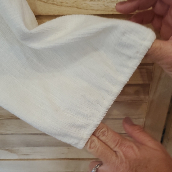 Current Air Cream Smocked Peasant Blouse Cottage Core Anthropologie Sz XS - Picture 8 of 14